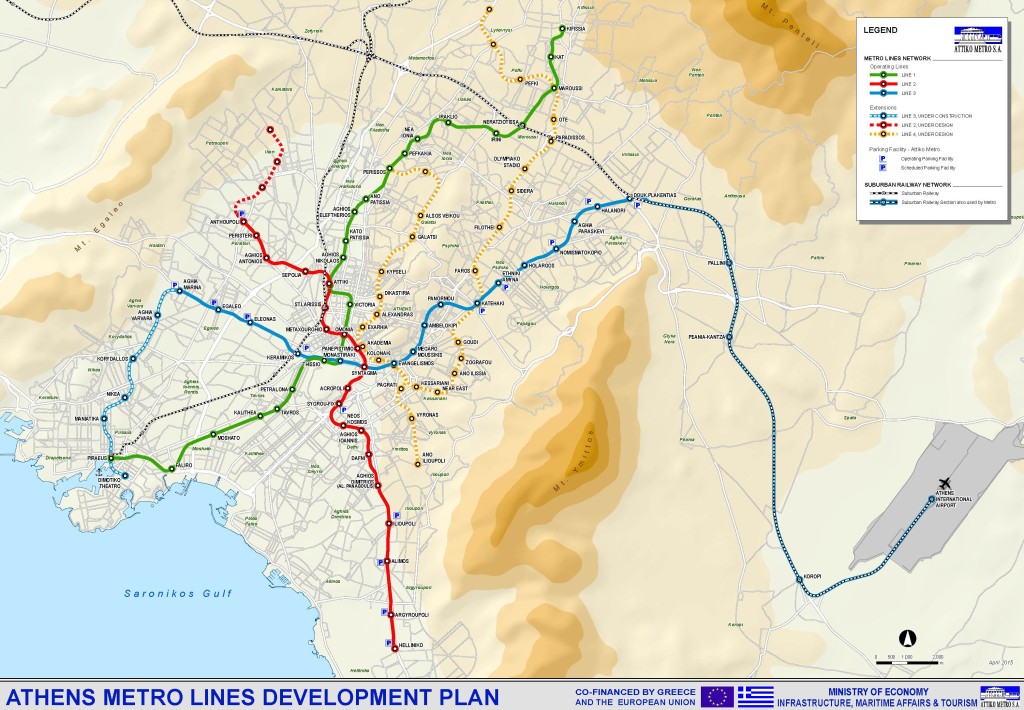 Athens Metro map