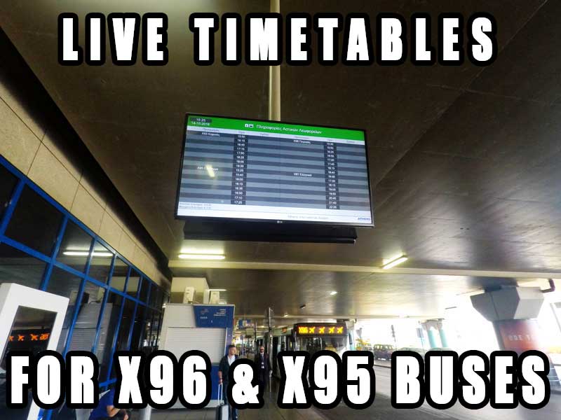 x96 bus athens airport timetables
